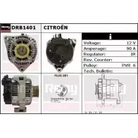 Генератор REMY DRB1401 Peugeot 306 1 (7D, N3, N5) Кабриолет 2.0 16V 132 л.с. 1997 – 2002 B5JFL7 D B2511
