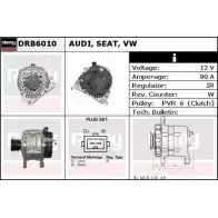 Генератор REMY DRB6010 7IRL9ND DB 7120 Audi A3 (8L) 1 1996 – 2003