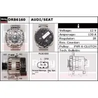 Генератор REMY DB7 270 Audi A6 (C5) 2 Универсал 2.0 130 л.с. 2001 – 2005 DRB6160 5GZFFE