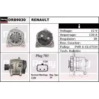 Генератор REMY DRB9030 1857497 DB 0140 9YP9IV