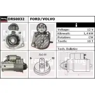 Стартер REMY DS114 2 DRS0032 TBP5NJP Volvo S60 2 (134) Седан 2.5 T5 AWD 253 л.с. 2014 – 2024