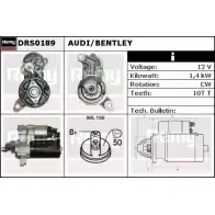 Стартер REMY DRS0189 Audi Q7 (4L) 1 2006 – 2015 DS 1299 97JZ9