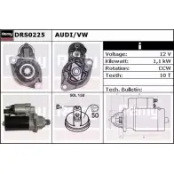 Стартер REMY DRS0225 D S1335 Audi TT (8J3) 2 Купе 2.5 Rs Quattro 360 л.с. 2011 – 2014 NNE0I