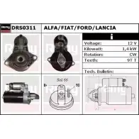 Стартер REMY DRS0311 D S1421 TYO5J Fiat Panda (312, 519) 3 Хэтчбек 1.3 D Multijet 4x4 95 л.с. 2015 – 2024