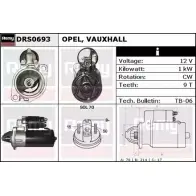 Стартер REMY DRS0693 0GOLP DS1 803 Fiat Doblo (223) 1 Фургон 1.3 JTD 16V Multijet 84 л.с. 2006 – 2025