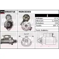 Стартер REMY DRS0716 H38CH0 DS18 26 Mercedes M-Class (W166) 3 Кроссовер 3.5 ML 300 4 matic (1655) 252 л.с. 2012 – 2015