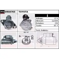 Стартер REMY DRS0765 GSF84O8 DS187 5 Toyota Avensis (T270) 3 Универсал 2.2 D 4D (ADT271) 150 л.с. 2009 – 2025