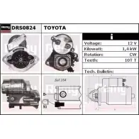 Стартер REMY DRS0824 Toyota Corolla (E110) 8 Универсал 2.0 D (CE110) 72 л.с. 1997 – 2000 DS 1934 7WTFJY