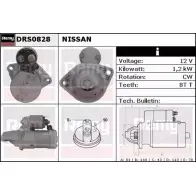 Стартер REMY DRS0828 Nissan Primera (P11) 2 Седан 2.0 16V 115 л.с. 1996 – 2001 D S1938 NL897I0