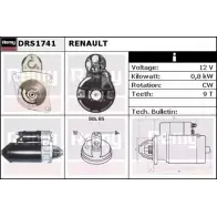 Стартер REMY 1860019 DS2 851 DRS1741 72P6K2A