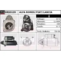 Стартер REMY Fiat Tempra (159) 2 Универсал 2.0 i.e. 4x4 (159.AP) 113 л.с. 1992 – 1995 DRS3129 G66CBU4 DS423 9