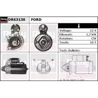 Стартер REMY DRS3130 Ford Fiesta 4 (DX, JA, JB) Хэтчбек 1.8 D 60 л.с. 1995 – 2000 YCPLS DS4 240