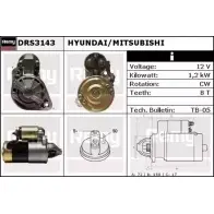 Стартер REMY DRS3143 RR6HH2S DS425 3 Kia Sorento (JC, BL) 1 2002 – 2009