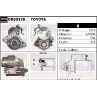 Стартер REMY D S4286 PG0LVW5 DRS3176 Toyota Previa (XR10, XR20) 1 Минивэн 2.4 (TCR11. TCR10) 132 л.с. 1990 – 2000
