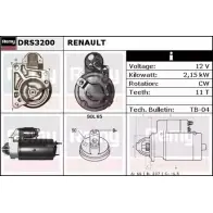 Стартер REMY DRS3200 DS 4310 MEFORSG Renault Kangoo (KC) 1 Минивэн 1.9 D 55 (KC0D) 54 л.с. 1997 – 2025