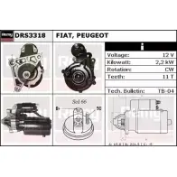 Стартер REMY DRS3318 DS442 8 8DXS5 Citroen Berlingo 1 (M49, MF) Минивэн 1.8 D (MFA9A) 58 л.с. 1998 – 2002