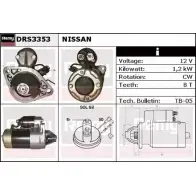 Стартер REMY DS44 63 Nissan Primera (P11) 2 Седан 1.6 16V 99 л.с. 1996 – 2000 84Q88C7 DRS3353