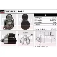 Стартер REMY J0LE1MX Ford Fiesta 4 (DX, JA, JB) Хэтчбек 1.3 57 л.с. 1996 – 1999 DRS3565 DS4 675