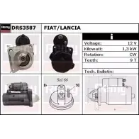 Стартер REMY Fiat Multipla (186) 1 Минивэн 1.6 16V GPL 103 л.с. 2001 – 2010 DRS3587 DPJI6 DS 4697