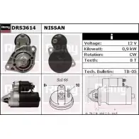 Стартер REMY D S4724 Nissan Primera (P11) 2 Седан 1.6 16V 99 л.с. 1996 – 2000 DRS3614 RLSH5S8