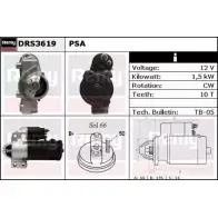 Стартер REMY DRS3619 3L8NMZ DS 4729 Renault Espace (JE0) 3 Минивэн 3.0 V6 24V (JE0G. JE0R) 190 л.с. 1998 – 2002