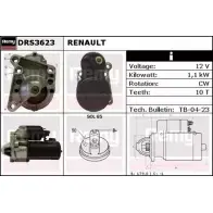 Стартер REMY DS4 733 DRS3623 8VAPL5 Renault Laguna (B56) 1 Хэтчбек 1.8 95 л.с. 1995 – 1998