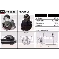 Стартер REMY Y6YL8 Volvo S40 1 (644) Седан 2.0 136 л.с. 1995 – 2003 DS47 36 DRS3626