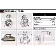 Стартер REMY DS478 6N 6YQXDT Ford Focus 1 Седан 1.8 Turbo DI / TDDi 75 л.с. 2001 – 2005 DRS3676N