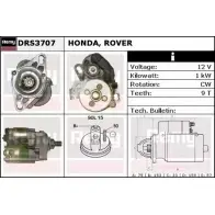 Стартер REMY DRS3707 8KKRD Honda Civic 6 (MA, MB) Фастбэк DS 4817