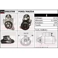 Стартер REMY D S4909 APLG92 Ford Fiesta 4 (DX, JA, JB) Хэтчбек 1.3 i 50 л.с. 1995 – 2002 DRS3799