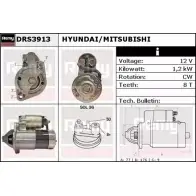 Стартер REMY Mitsubishi Lancer 9 (CS3A) Седан 2.0 EVO VIII 260 (CT9A) 265 л.с. 2004 – 2005 6FJXR DS 5023 DRS3913