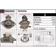 Стартер REMY DRS3935 Toyota Allion (T240) 1 Седан 1.8 4WD 132 л.с. 2001 – 2007 KZU8F1 DS50 45