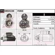 Стартер REMY DS6 340 DRS5230 KHKOJ Ford C-Max 2 (CB7, CEU) Гранд Минивэн 1.6 EcoBoost 182 л.с. 2010 – 2025