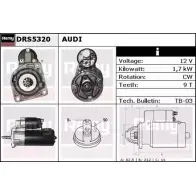 Стартер REMY Skoda Octavia (A5, 1Z5) 2 Универсал 1.6 TDI 4x4 105 л.с. 2009 – 2013 DS6 430 DRS5320 B347E5