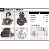 Стартер REMY DRS6730 LKVKHC Toyota Hiace (H200) 5 Автобус 2.5 D 4D 102 л.с. 2006 – 2025 DS784 0