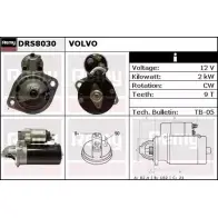 Стартер REMY DS9 140 I00UHX DRS8030 Volvo V70 2 (285) Универсал 2.4 D5 185 л.с. 2005 – 2008