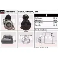 Стартер REMY J0KSR56 DS 9610 DRS8500 Volkswagen Polo (9A4, 9A2, 9N2) 4 Седан 1.9 SDI 64 л.с. 2002 – 2025