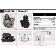 Стартер REMY Renault Scenic (JA, FA) 1 Минивэн 2.0 16V 140 л.с. 1999 – 2003 DS988 0 DRS8770 VZYJRK