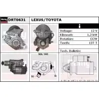 Стартер REMY DRT0631 MRBLB8 DT17 41 1861258