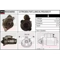 Стартер REMY 7FRER RAS34050 Citroen C5 1 (DC, PF3) Хэтчбек 2.0 HDi (DCRHYB) 90 л.с. 2001 – 2004 A65 O27U