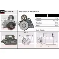 Стартер REMY RAS34087 Peugeot 306 1 (7A, 7C, N3, N5) Хэтчбек 1.8 101 л.с. 1993 – 2001 O5AYR 9M 4H4AUJ