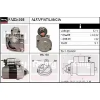 Стартер REMY RAS34998 N1SBG Q1WB1 M Fiat Panda (169) 2 Хэтчбек 1.2 Natural Power 60 л.с. 2007 – 2011