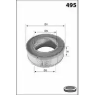 Воздушный фильтр MECAFILTER 1871463 EL833 7JNVVL9 ORO7 EWD