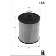 Топливный фильтр MECAFILTER FVN0B 1871833 BBWD D ELG5397