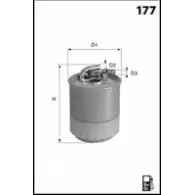 Топливный фильтр MECAFILTER 67N97K G6A3M 6 Mercedes B-Class (W246) 2 Хэтчбек 1.5 B 160 CDI / d (2411) 90 л.с. 2013 – 2024 ELG5471