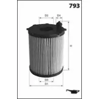 Масляный фильтр MECAFILTER ELH4436 QKDBBC 1872258 U4UO H2