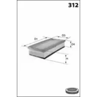 Воздушный фильтр MECAFILTER ELP3840 EY4MZKF QWG FGZ Volkswagen Passat