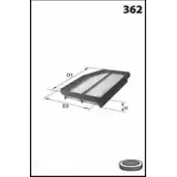 Воздушный фильтр MECAFILTER F9 UXS LB58BJ3 1872763 ELP9139