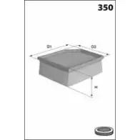 Воздушный фильтр MECAFILTER 3PJ6EJ K 5MPY Bmw Z4 (E85) 1 Кабриолет 2.5 i 177 л.с. 2005 – 2009 ELP9349