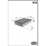 Воздушный фильтр MECAFILTER J3H39 9 CC4EN Audi A3 (8VA, F) 3 Спортбек 2.5 Rs3 Quattro 367 л.с. 2015 – 2024 ELP9468